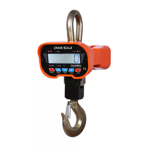 Industrial Electronic Crane Scale GRDS Series with digital display and metal hook.