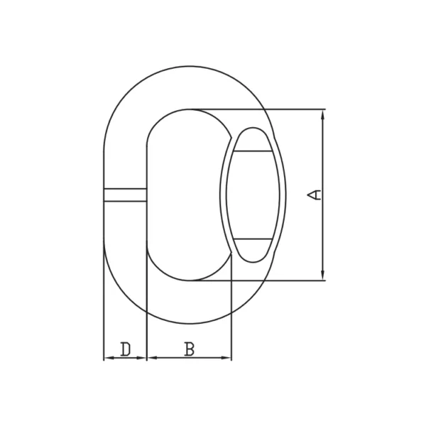 Dessin technique d'un G80 A344 Master Link avec étiquettes de dimensions.