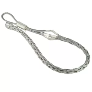 Steel wire rope loop with swaged fittings and Cable Sock for Rigging Hardware.