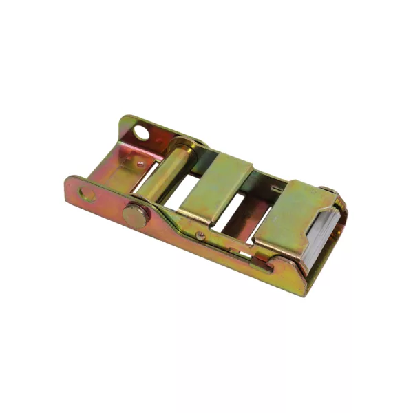 800kg Overcenter Stainless Steel ratchet tie-down buckle isolated on a white background.