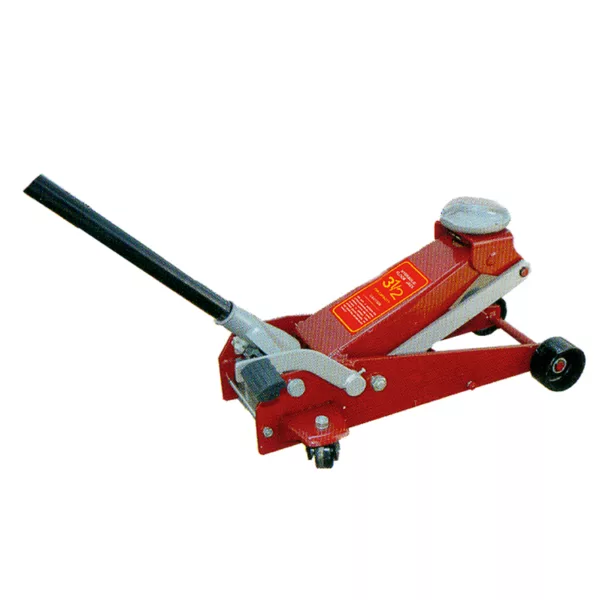 Red Car Floor Jack for vehicle lifting.