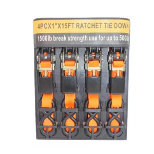1" B.S. 1500LBS Ratchet Strap for Sale