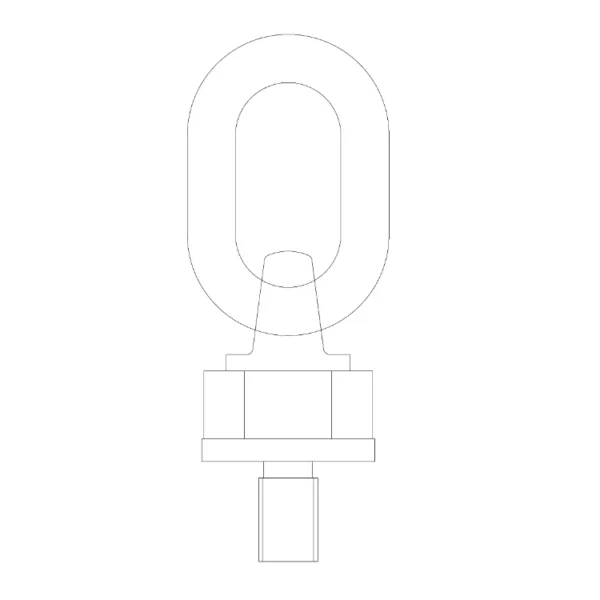 Technical line drawing of a G80 Lifting Point Threaded light bulb.