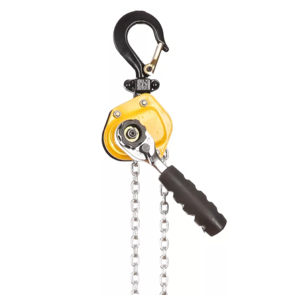 ZHL-DC Lever Hoist for Heavy-Duty Lifting with hook isolated on a white background.