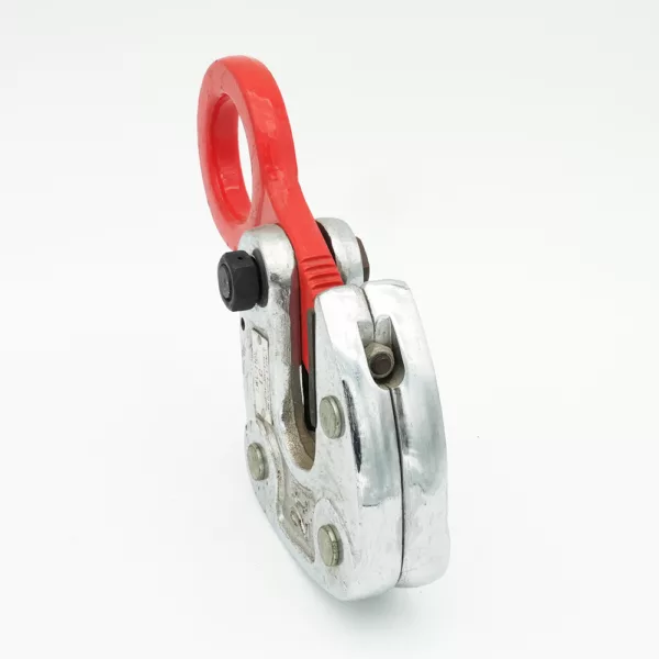 Heavy-Duty Vertical Lifting Clamp 3 Ton with a red handle on a white background, capable of handling 3 tons.