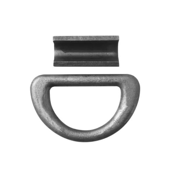 Forged Carbon Steel D Ring on a white background.