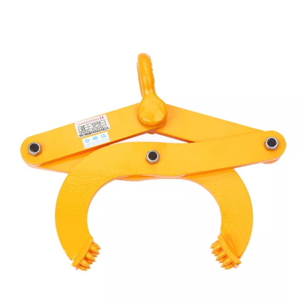 Yellow Pallet Clamp on a white background.