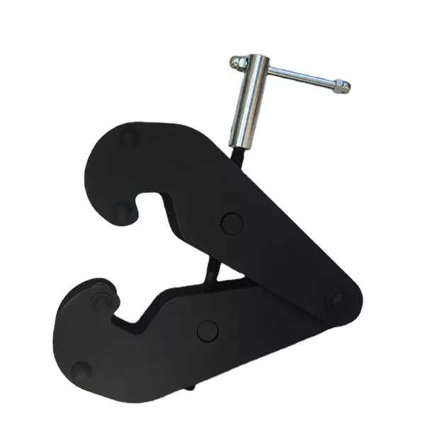 Black heavy-duty Beam Clamp, 1000-10000kg with a turning handle.