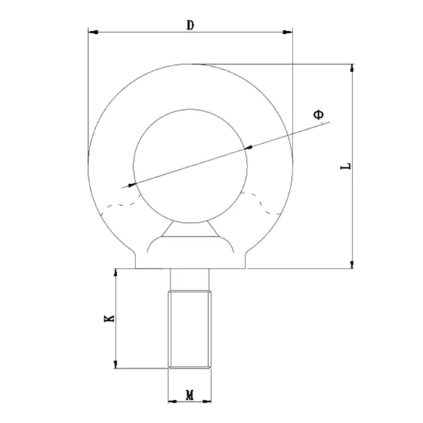 Technical drawing of a Silverstorm G80 Eye Screw with dimensional annotations.