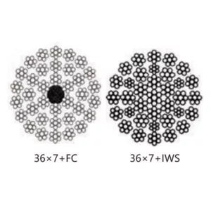 36X7+FC/36X7+IWS Staaldraadkabel voor hijsdoeleinden