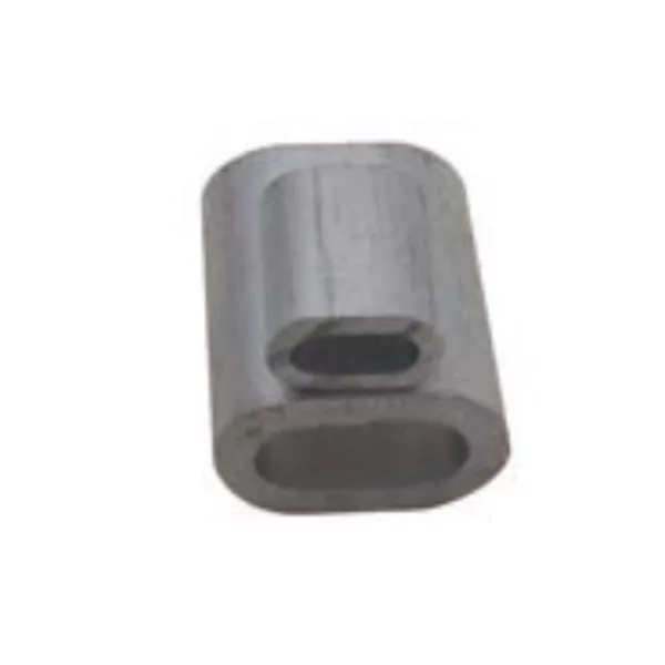 Aluminium Sleeve DIN EN13411-3 with two cylindrical holes.