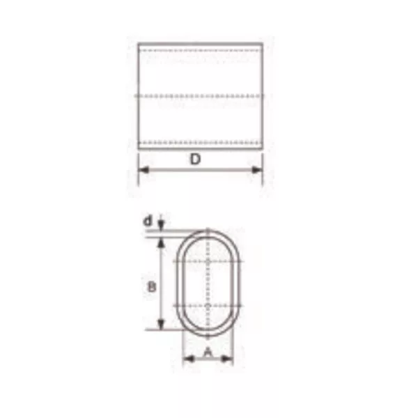 Technical drawing of an Aluminium Sleeve DIN EN13411-3 with dimension annotations.