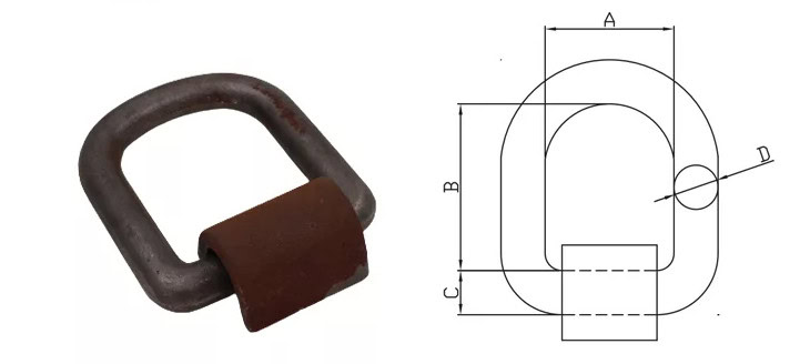 Rusted padlock with technical drawing overlay showing dimensions.