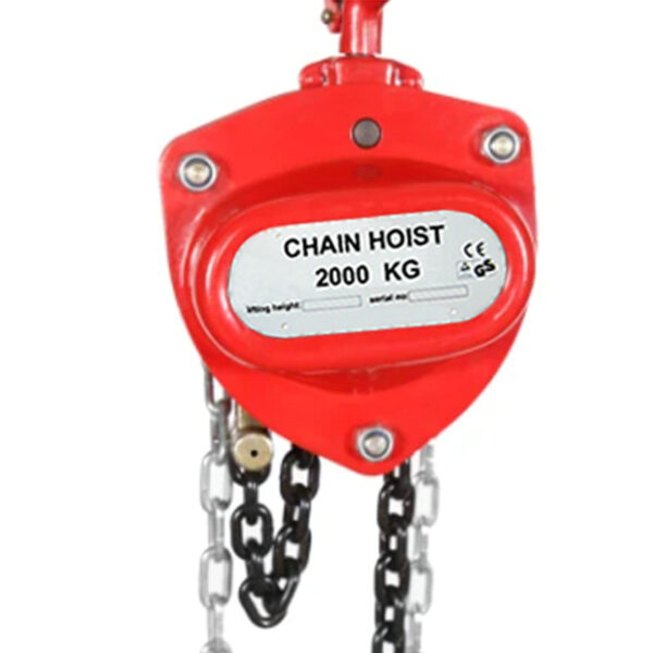 Durable metal chains, 2000 KG red hand chain hoist.