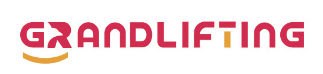 Logo with "GRANDLIFTING" in red and orange. The "G" has a smile-like curve. Renowned, strong, and dependable wire rope brand.