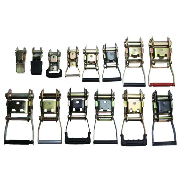 Ratchet Strap Buckles and straps are shown in two rows on a white background.