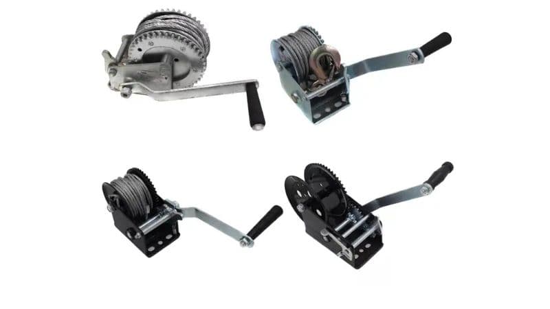 four ratchet hand winches
