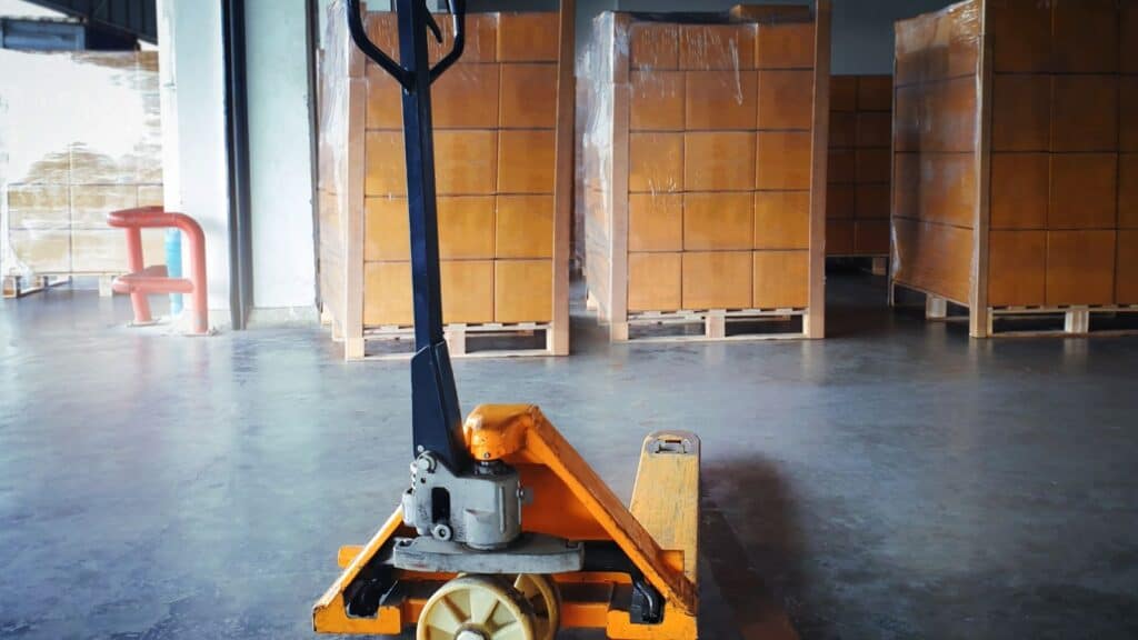 un transpalet gata de utilizare