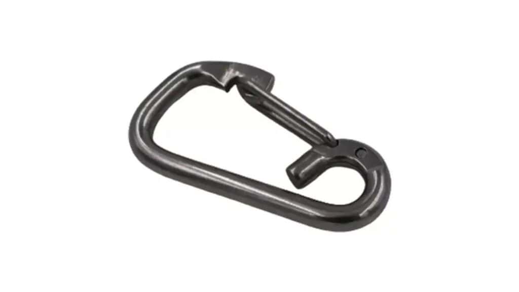a stainless steel snap hook