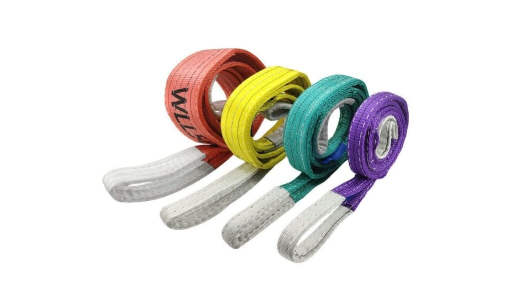 webbing slings for loading and unloading heavy generators
